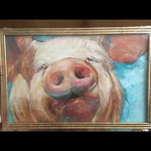 Farmhouse Pig Framed WallArt